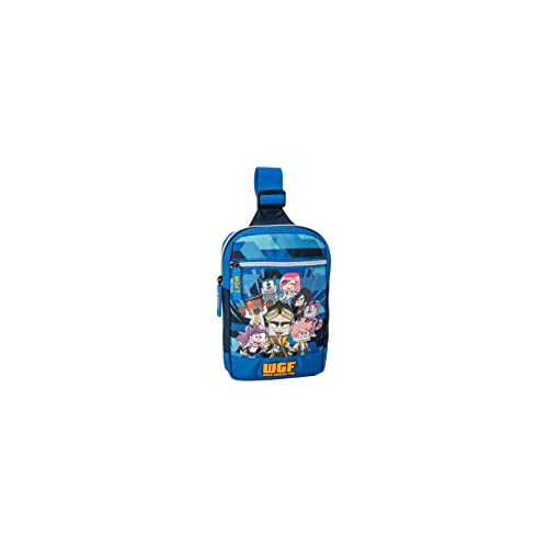 LYON GAMER Borsellino Scuola e Free Time con Tracolla Monospalla, Vano Portaoggetti e Tasca Frontale con Zip, Portacarte e Portamonete - Borsello Bimbo per Bambini e Ragazzi 16x23x4,5 cm, Multicolore