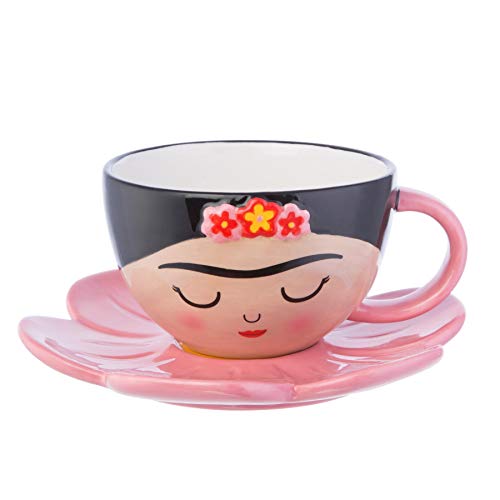 Sass and Belle, set di tazza e piattino Frida con motivo floreale