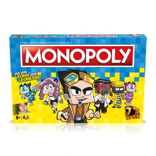 Winning Moves - Lyon Gamer, Monopoly, Gioco da tavolo, edizione italiana| divertente gioco da tavolo da 8 anni in su