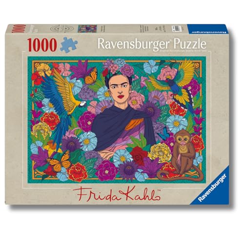 Ravensburger - Puzzle 1000 Pezzi Frida Kahlo​​ | Puzzle Per Adulti E Tutta La Famiglie | Dimensione Di 70x50 Cm | Regalo Adulti | Regali Natale