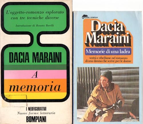 Dacia Maraini Memorie di una ladra + A memoria 2 Volumi STATO OTTIMO
